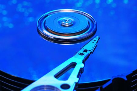 Hard Disk blue Light - Close-up