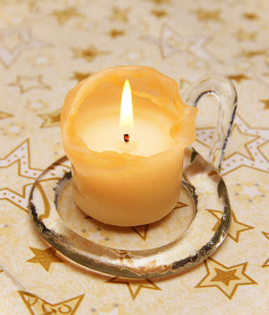 Christmas Candle close-upの写真素材