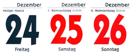 Christmas Time - Calendar Days Decemberの写真素材