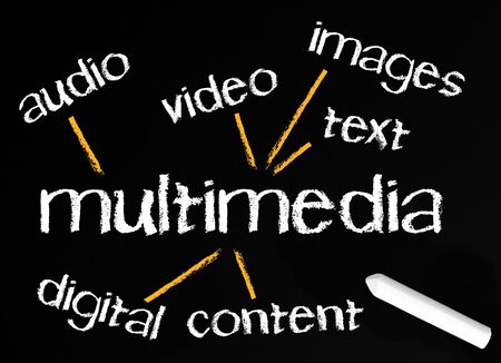 Multimedia Chalkboardの写真素材