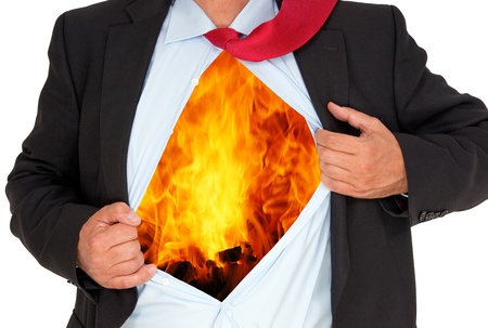 Businessman with Burnoutの写真素材