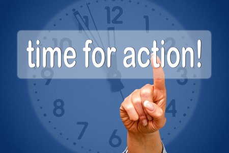 time for action  の写真素材