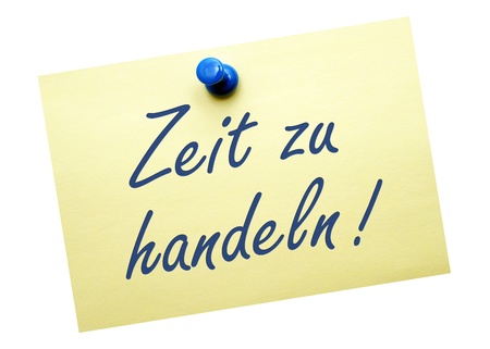 Time for action - Zeit zu handelnの写真素材