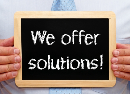 We offer solutionsの写真素材