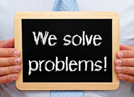 We solve problemsの写真素材