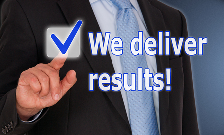 We deliver resultsの写真素材