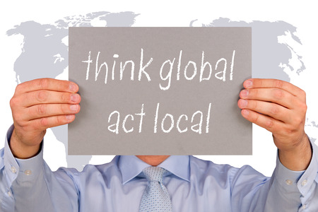 think global - act localの写真素材