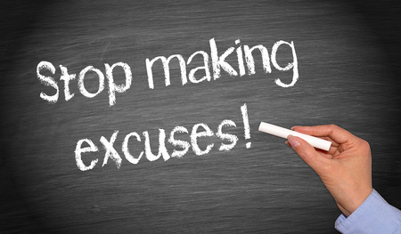 Stop making excusesの写真素材