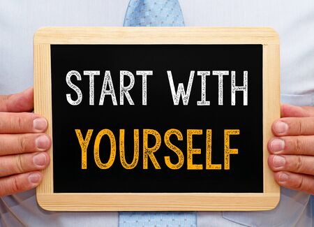 Start with yourselfの写真素材