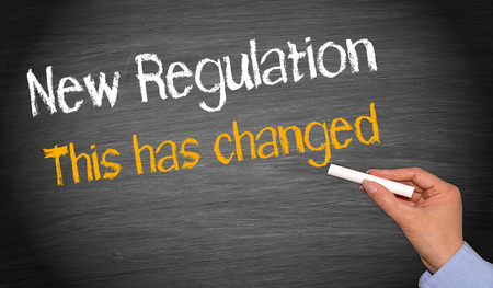 New regulation - this has changedの写真素材
