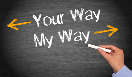 Your way and my wayの写真素材