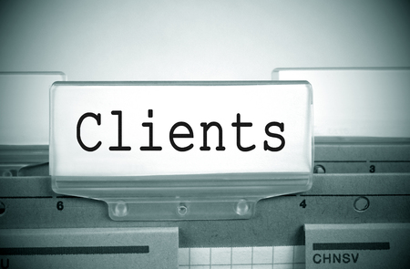 Clients Register Folder Indexの写真素材