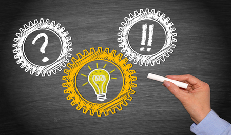Problem, Idea and Solution - Innovation and Creativity Conceptの写真素材