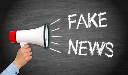 Fake News - Megaphone with handの写真素材