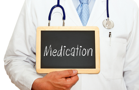 Medication - Doctor with chalkboardの写真素材