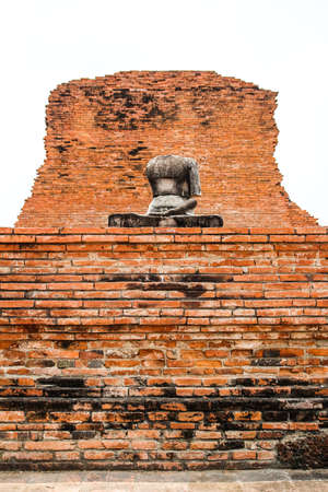 No head and hand Buddha in Thailandの写真素材