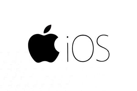 Bangkok, Thailand - October 29, 2016: Operating system Apple IOS logo on paper.のeditorial素材