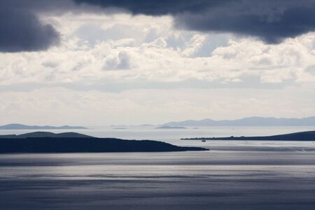 Just before the rain, sea storm is comingの写真素材