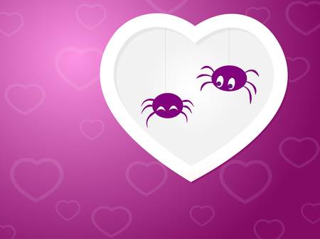 Funny Spiders loveのイラスト素材