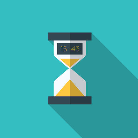 Modern flat vector icon of electronic hourglassesのイラスト素材