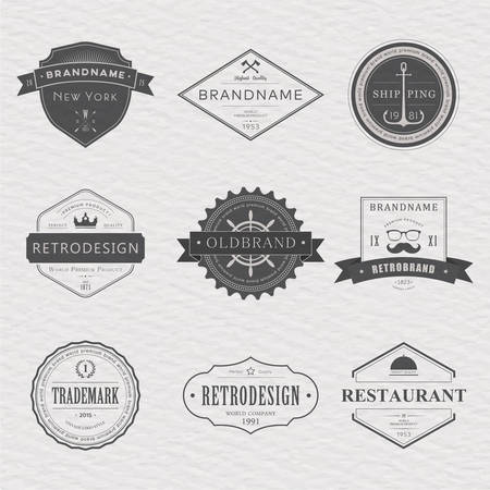 Brand and icon design, old tavern badgeのイラスト素材