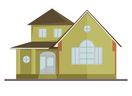 Vector picture of two floor houseのイラスト素材