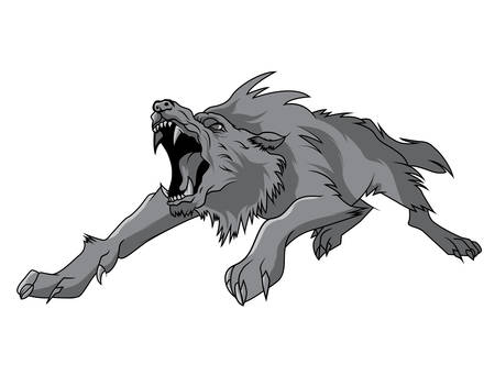 black and white engrave isolated vector wolfのイラスト素材