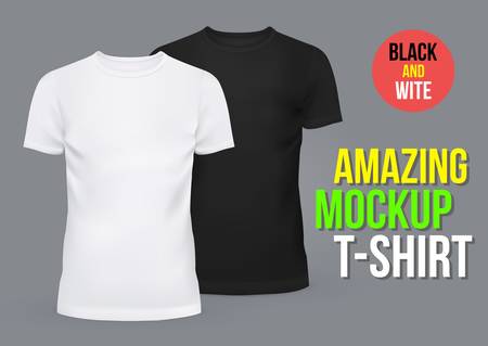 Blank or empty t-shirts for men and womenのイラスト素材