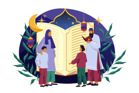 Ramadan Kareem festive banner or card, vectorのイラスト素材