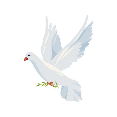 Dove of peace, vector icon or clipart.のイラスト素材