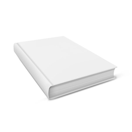 Vector image of book with hardcover or softcover. Blank or clear template for publishing and promotional literature, education. Literary and culture, knowledge and reading, library and writing theme.のイラスト素材