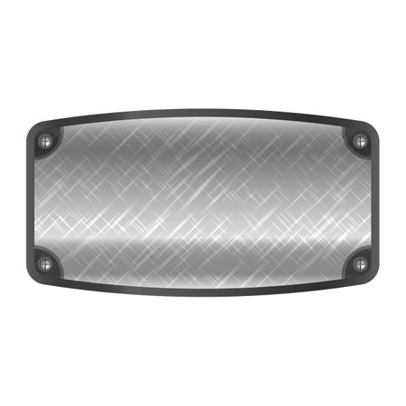 Vector metal sign background or steel buttonのイラスト素材