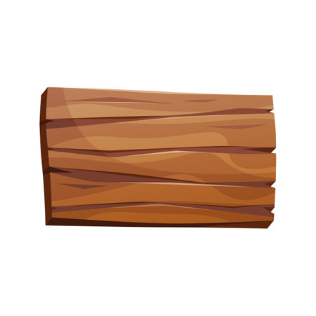 Square retro board or old desert signage. Vector wooden wall shield for information. Empty or blank timber plank for message. Wild west rustic billboard or background signboard. Wood signage for data.のイラスト素材