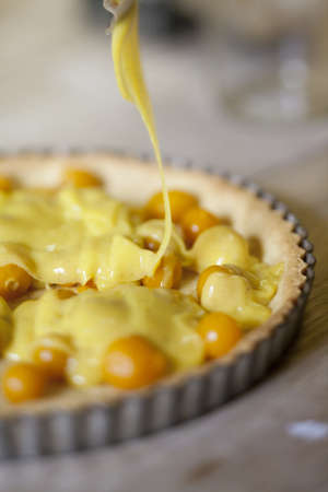 Gooseberry Custard Pie