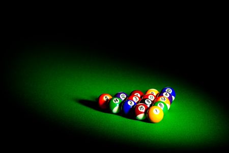 billiard balls with copy space...