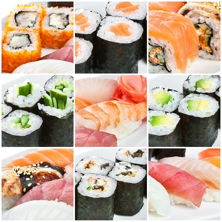 Japanese Cuisine - Sushi Roll. Traditional Japanese cuisineの写真素材