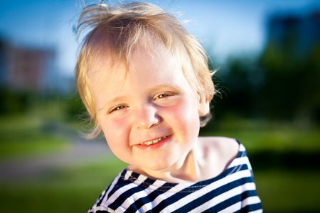 Childhood. Happy child smilesの写真素材