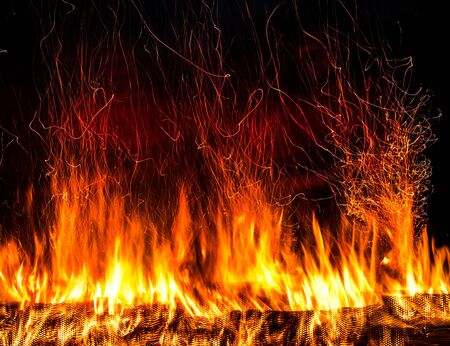 Fire photo on a black background