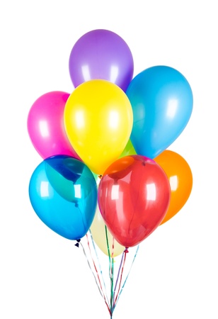 Balloons isolated on white backgroundの写真素材