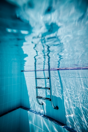 Ladder pool under waterの写真素材