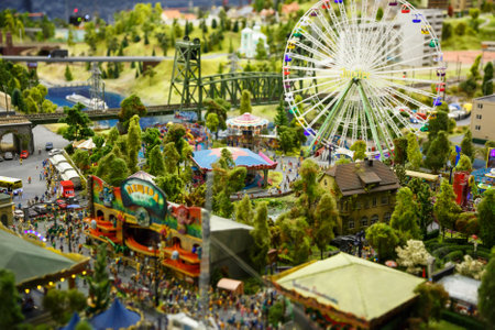Saint Petersburg, RUSSIA - August 25: Fragment Big Grand Maket Russia, St. Petersburg 25, 2013 in Russia. Grand Maket Russia the world's largest model of Russia from Kaliningrad to the Far East.のeditorial素材