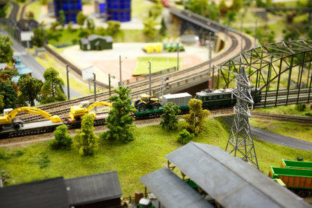 Saint Petersburg, RUSSIA - August 25: Fragment Big Grand Maket Russia, St. Petersburg 25, 2013 in Russia. Grand Maket Russia the world's largest model of Russia from Kaliningrad to the Far East.のeditorial素材