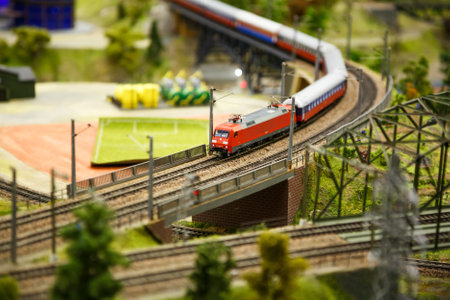 Saint Petersburg, RUSSIA - August 25: Fragment Big Grand Maket Russia, St. Petersburg 25, 2013 in Russia. Grand Maket Russia the world's largest model of Russia from Kaliningrad to the Far East.のeditorial素材