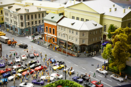 Saint Petersburg, RUSSIA - August 25: Fragment Big Grand Maket Russia, St. Petersburg 25, 2013 in Russia. Grand Maket Russia the world's largest model of Russia from Kaliningrad to the Far East.のeditorial素材