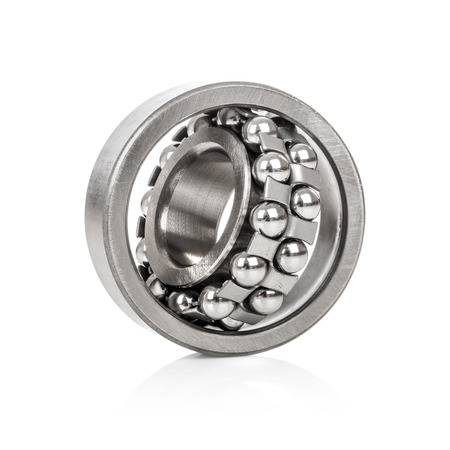 Ball bearing isolated on white backgroundの写真素材