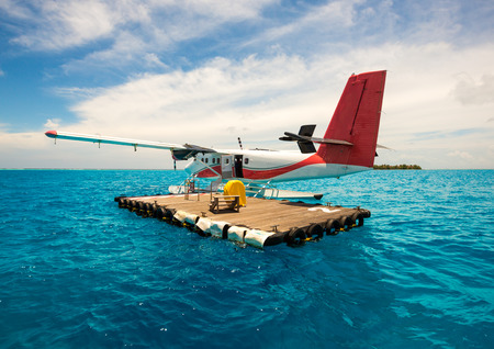 Seaplane for tourists Maldives indian ocean
