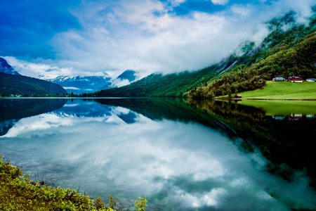 Beautiful Nature Norway natural landscape.の写真素材