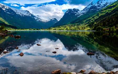Beautiful Nature Norway natural landscape.