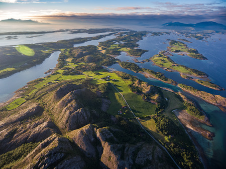Beautiful Nature Norway natural landscape aerial photography.