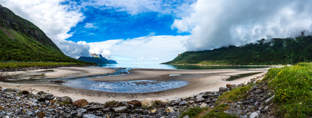 Panorama Beautiful Nature Norway natural landscape.の写真素材